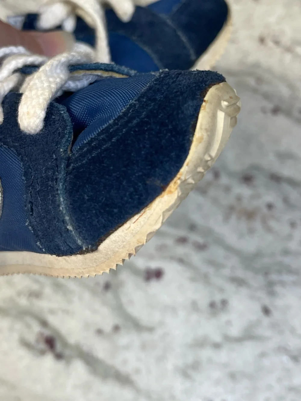 Vintage 1983 NIKE TYRO Running Shoes Baby Toddler Sz 2.5 NYLON SUEDE 830305